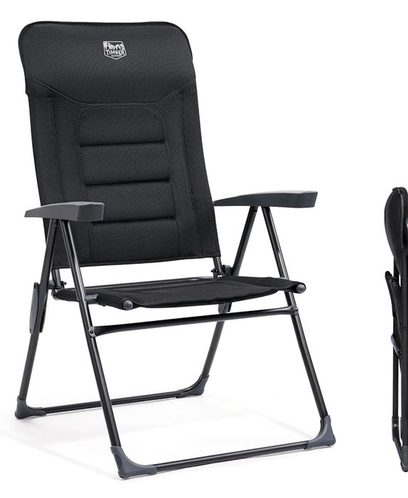 2 sztuki-Krzesło ogrodowe, turystyczne, 7 pozycji regulacji oparcia,