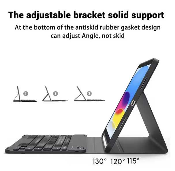 Capa + Teclado retroiluminado amovível - IPAD MINI 6 e 7 - côr preto