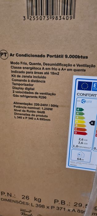 Ar Condicionado Portátil Confortec CFP09CHPB1 White
