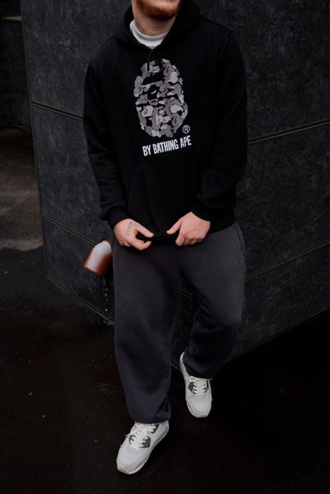 Худі BAPE (A Bathing Ape) чорне | кофта бейп чоловіча