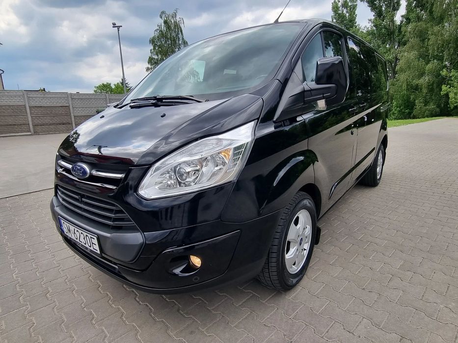Ford Transit Custom Automat pełny serwis 2x boczne drzwi 5 osób bogata wersja mega LIMITED