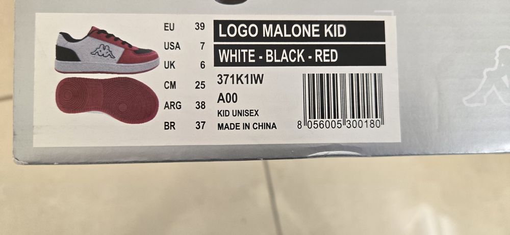 OKAZJA Adidasy Sneakersy Kappa Logo Malone 4 r. 39 NOWE