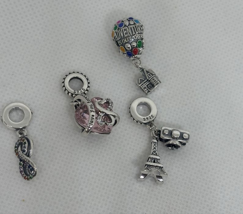 Zestaw 5 szt charms S925
