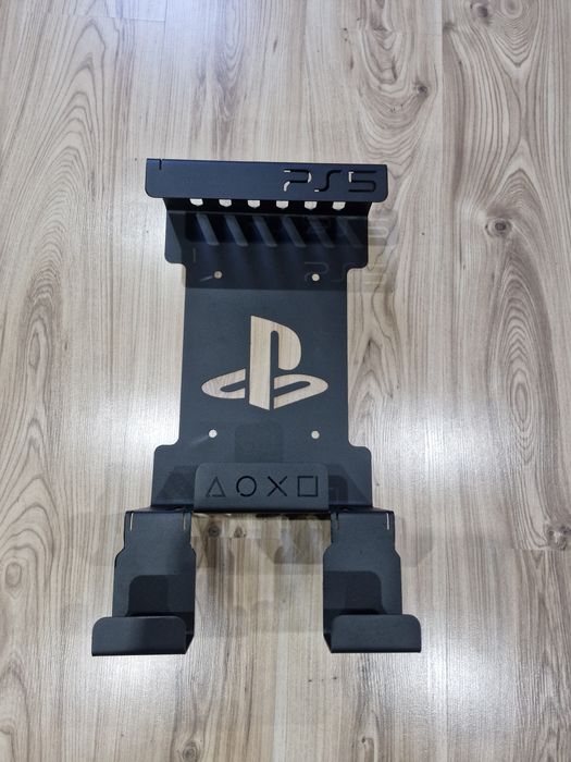 Wieszak ścienny PS5 / PS4 – stalowy uchwyt na konsolę + pady