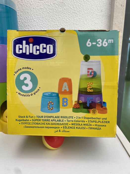 Chicco Stack & Fun Brinquedo educativo Torre + Puzzle + Bolas