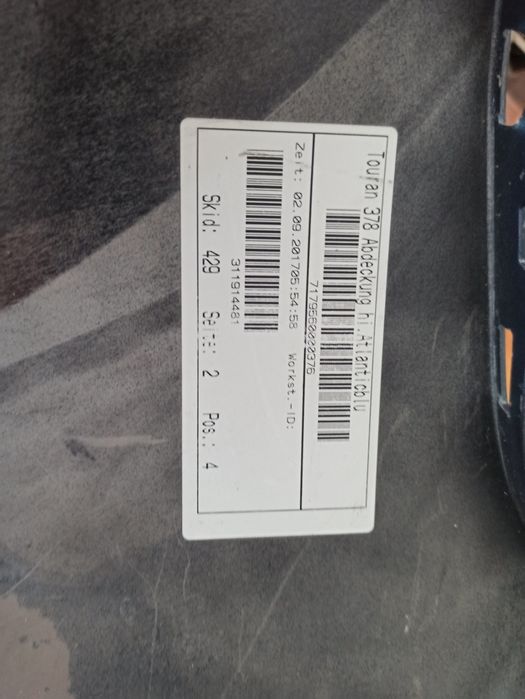 Бампер задній vw touran 2015 код 5TA807421