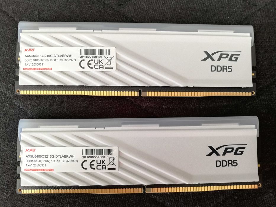 Pamięć ram DDR5 ADATA LANCER BLADE RGB 6400mhz 32gb białe white