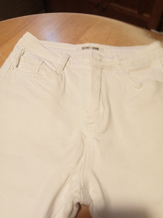 Calças de senhora brancas algodão T.36