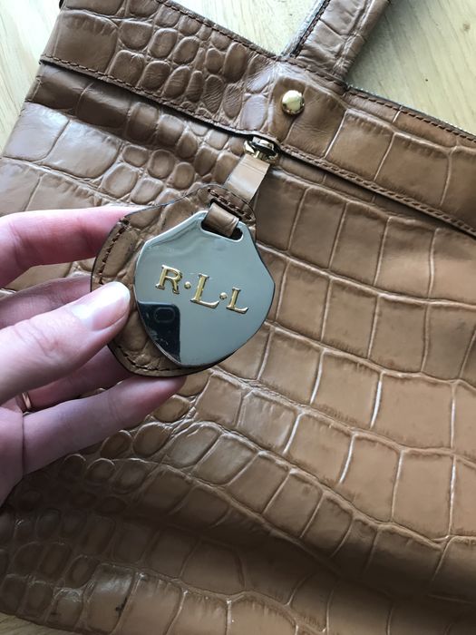 Skórzana torba ralph lauren