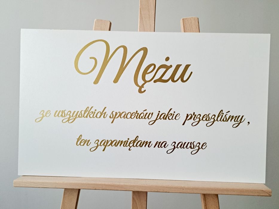 Tablica powitalna tablica ślubna ze wszystkich spacerów wesele ślub