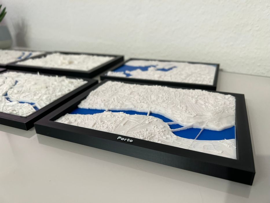 Mapa 3D Porto e Gaia