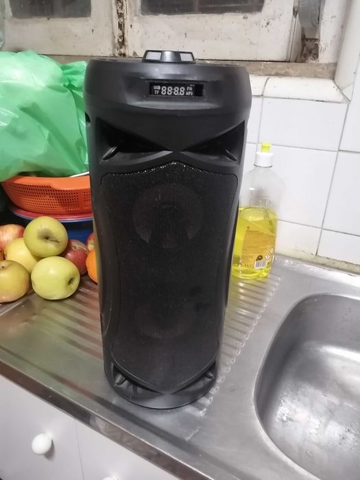 Coluna portátil com som, rádio, Mp3, Bluetooth, mocrofone