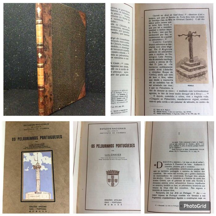 Luís Chaves. Os Pelourinhos Portug., 1930. Lindíssima obra histórica.