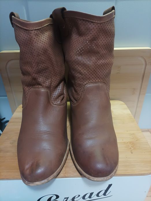Botki damskie skórzane