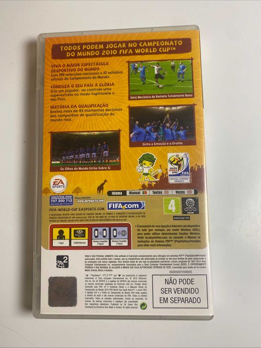 2010 FIFA World Cup South Africa PSP CIB Complete Tested PAL EA Sports
