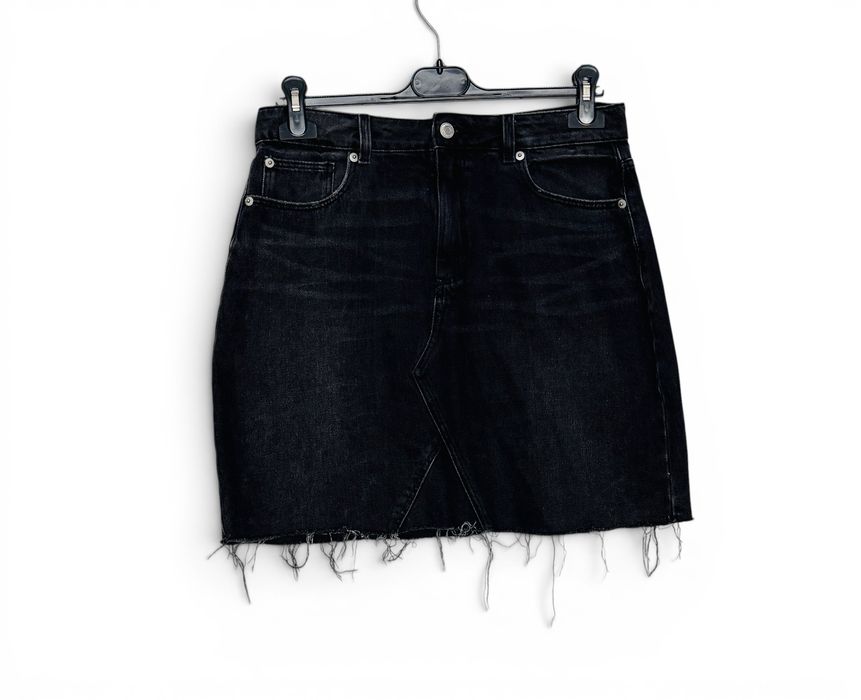 Spódnica jeansowa frayed hem A-line L