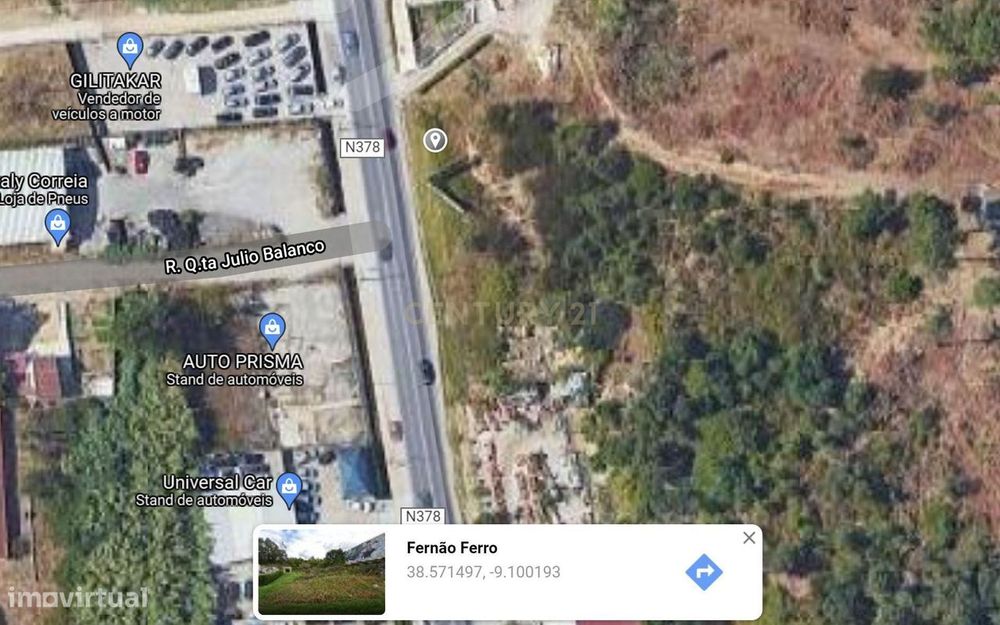 Urban Plot 1,520 m² | National Road 378 | Fernão Ferro
