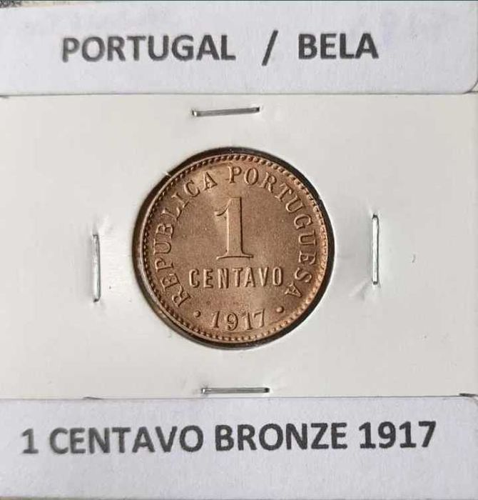 4 Moedas de 1 Centavo da 1ª República Portuguesa ( Bronze )