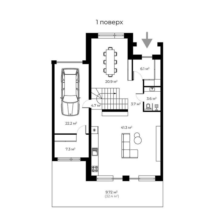 Таунхаус 225 м² з ділянкою у ТХ “СЛОВ’ЯНСЬКІ”, Минай - SL 4