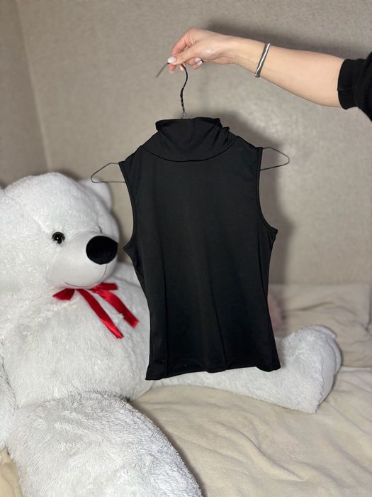 Чорна базова водолазка без рукавів Shein | Розмір M (38)