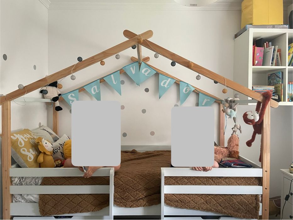 Cama tipi com escada 90x190