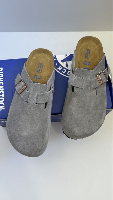 Шльопанці  клоги сабо  Birkenstock boston  біркеншток шлепки шкіра