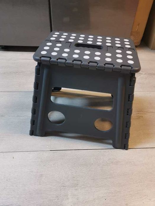 Zeller Taboret składany stołek tworzywo sztuczne  szary max 150 kg