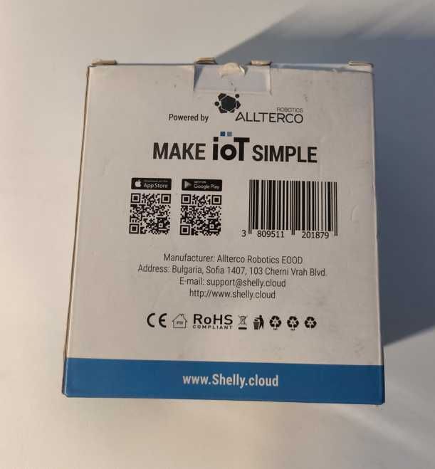 Shelly Smart WiFi Plug Inteligentne gniazdo Smart Home z pomiarem