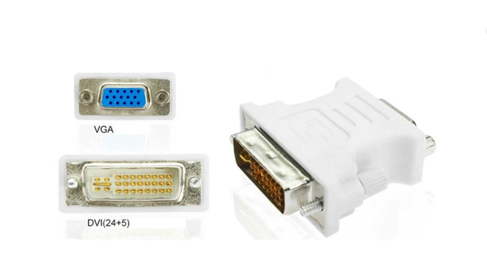 Переходник DVI 24+5 VGA . подключение монитора .