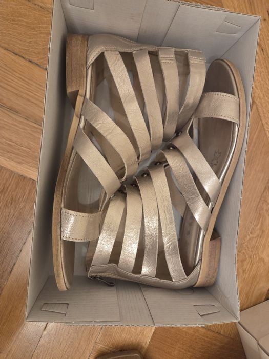 Złote sandały rzymianki saway 40