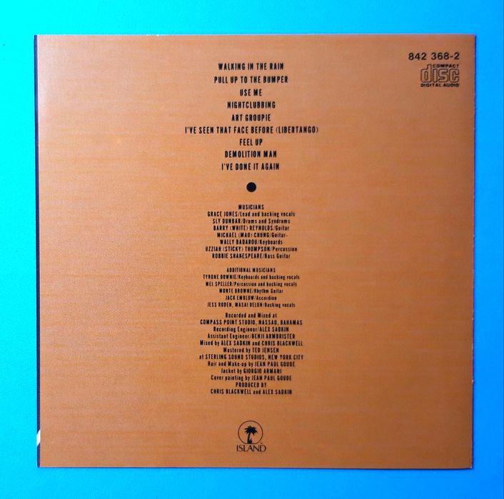 Grace Jones – Nightclubbing (CD, 1995?)