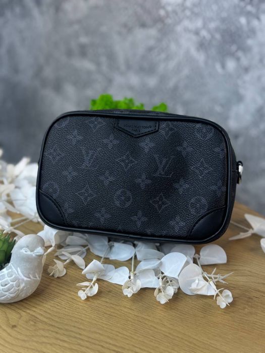 Сумка Louis Vuitton мужская черная барсетка Lv чоловіча Луи Витон