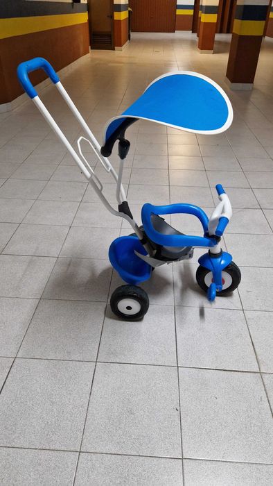 Triciclo smoby 2 em 1 usado azul