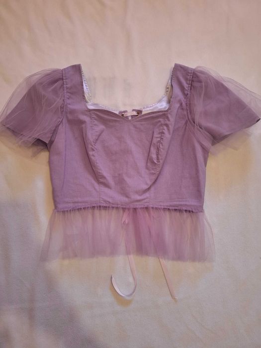 Vestido em tule lilás