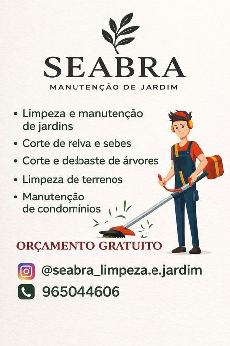 Limpeza terrenos e manutenção jardins