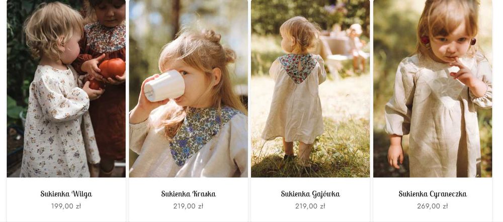 Marka z sukienkami dla dziewczynek