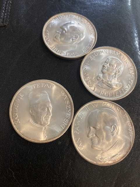 Polska, zestaw 4 Numizmatów / medali Wielcy Polacy XX w. Numizmatyka