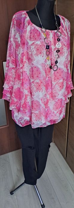 Elegancka bluzka z halką  do każdej stylizacji 7xl