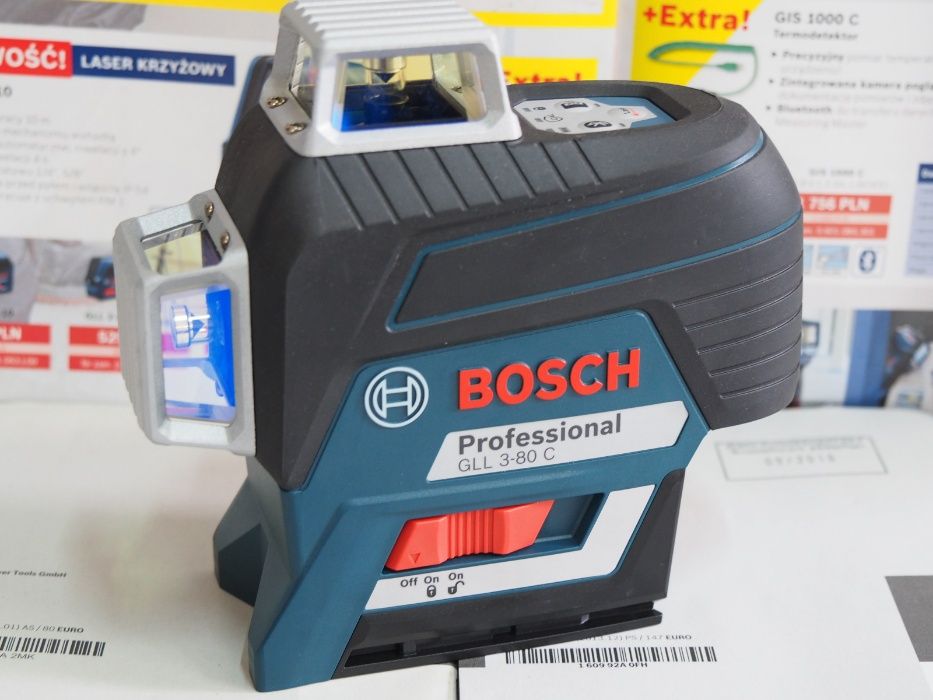 Laser krzyzowy liniowy BOSCH GLL 3-80C niwelator płaszczyznowy