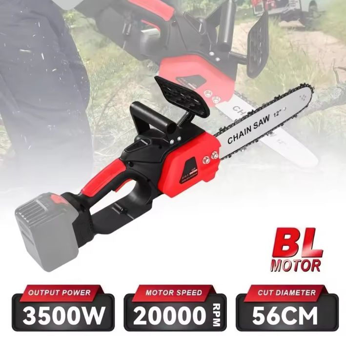 Motosserra com2 baterias mais carregador