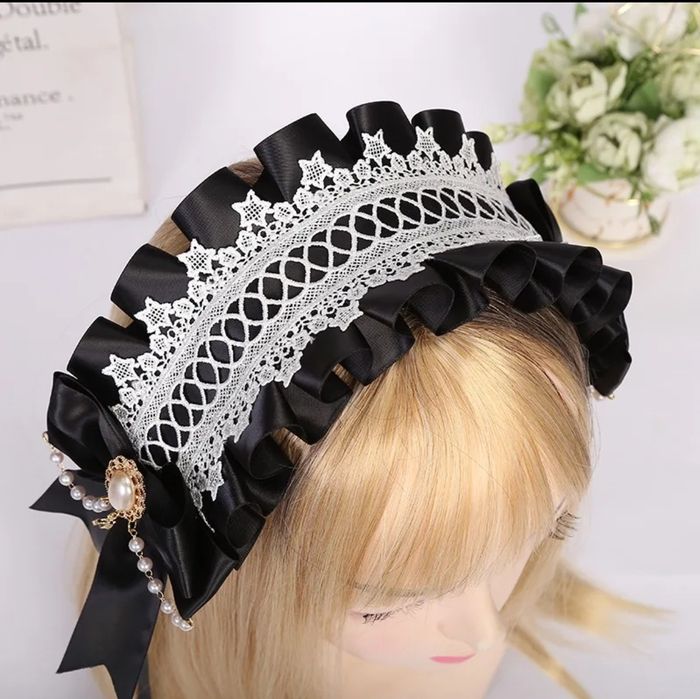 Готическая широкая повязка обруч украшение горничная