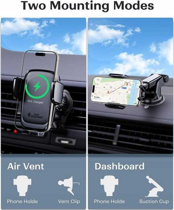 Uchwyt do samochodu z ładowarką indukcyjną kpon 15 w xo5s.