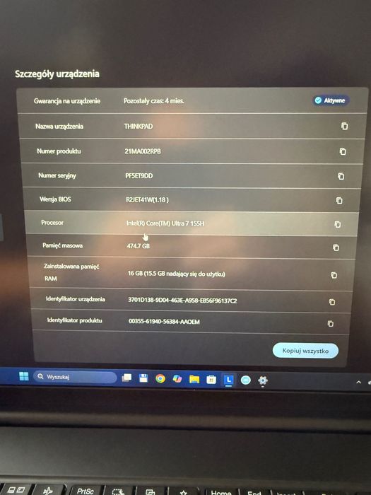 Laptop Lenovo ThinkPad E16 i7 Ultra 7 155H, 512GB SSD
