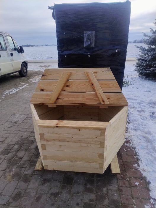 Studnia Drewniana Cembrowina Obudowa Na Krąg GRATIS Doniczka