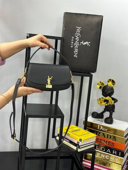 Сумка маленькая черная женская Yves Saint Laurent  Ив Сен Лоран Клатч