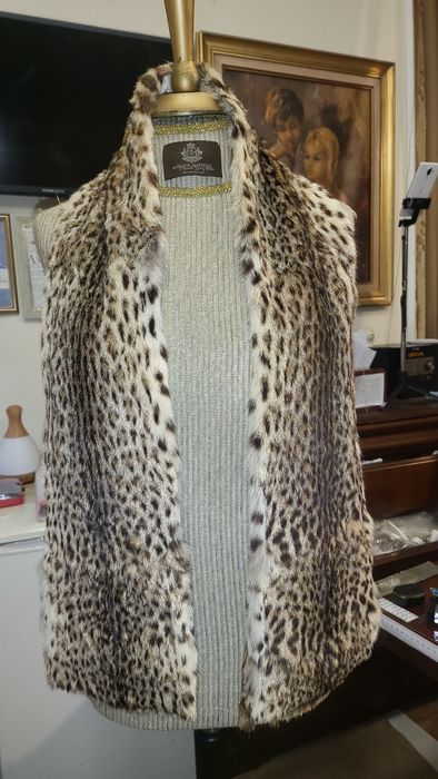 Cachecol/ echarpe  pêlo autêntico Lippi Kat lince