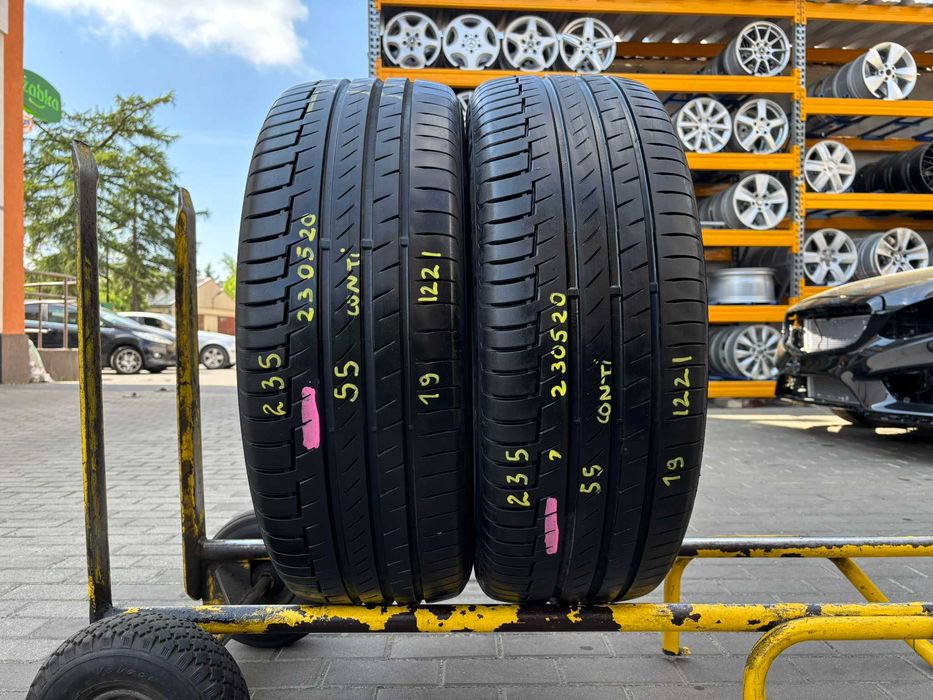 2X OPONY LETNIE 235/55R19 105V Continental PremiumContact 6 XL Rant Ochronny 6.9MM 2022R SPRAWDZONE CAŁE! #230520