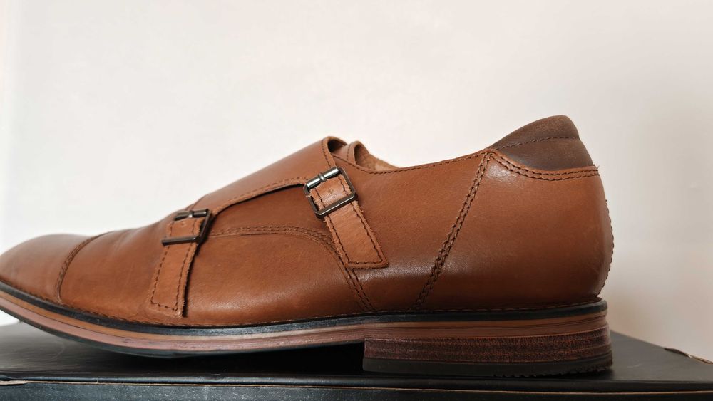 Clarks чоловічі класичні туфлі типу монки з натуральної шкіри