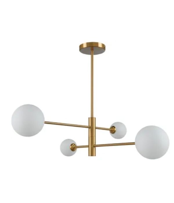 Złota Lampa Dorado białe kule