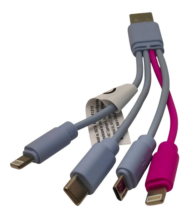 Zestaw Kabli Kabel USB / USB-C / microUSB / x2 LIGHTNING 4w1 10cm